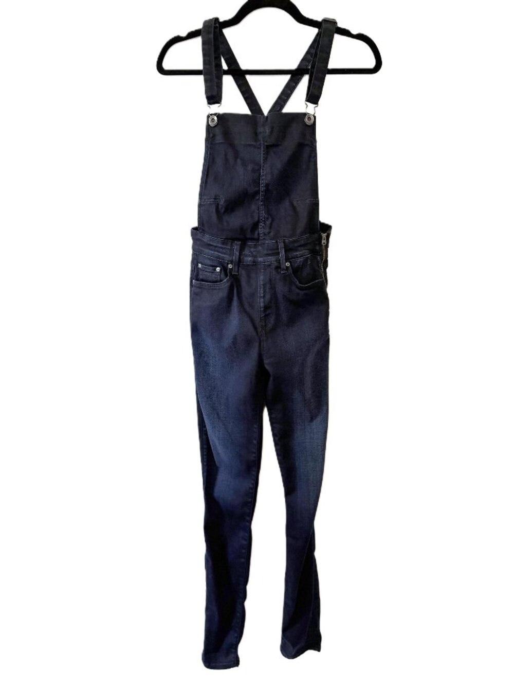 NWOT G-Star RAW Dark Wash Skinny Denim Overalls Women's Small